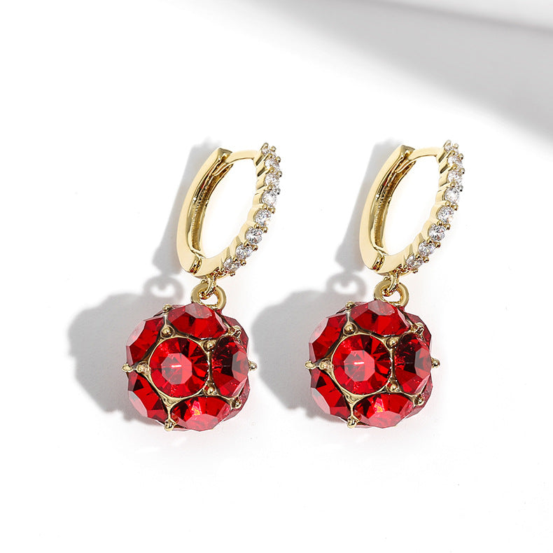 复古巴洛克合成水晶耳环