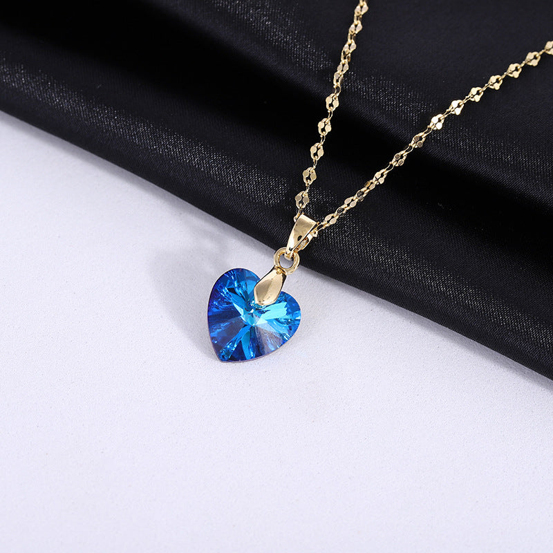 情人节礼物海洋之心项链