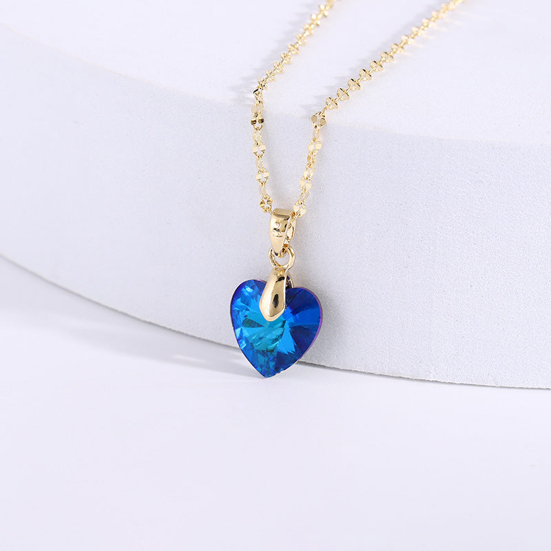 情人节礼物海洋之心项链