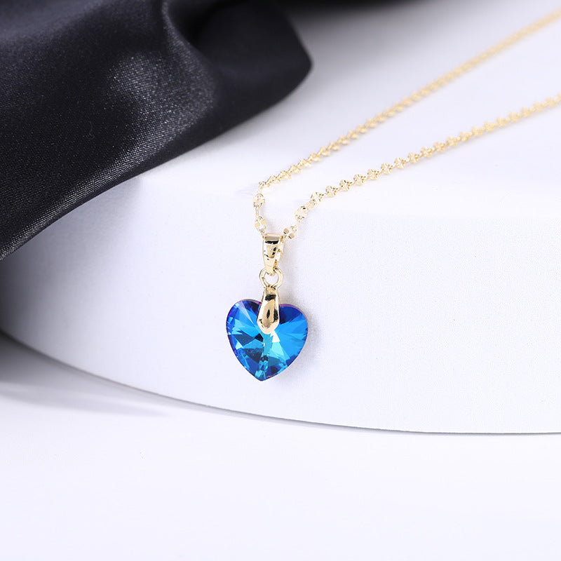 情人节礼物海洋之心项链