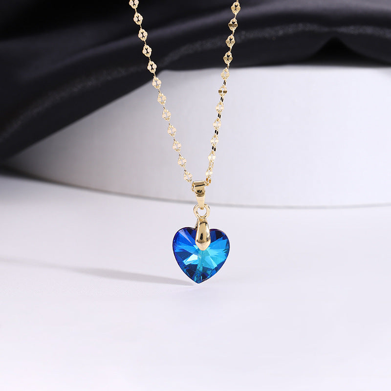 情人节礼物海洋之心项链