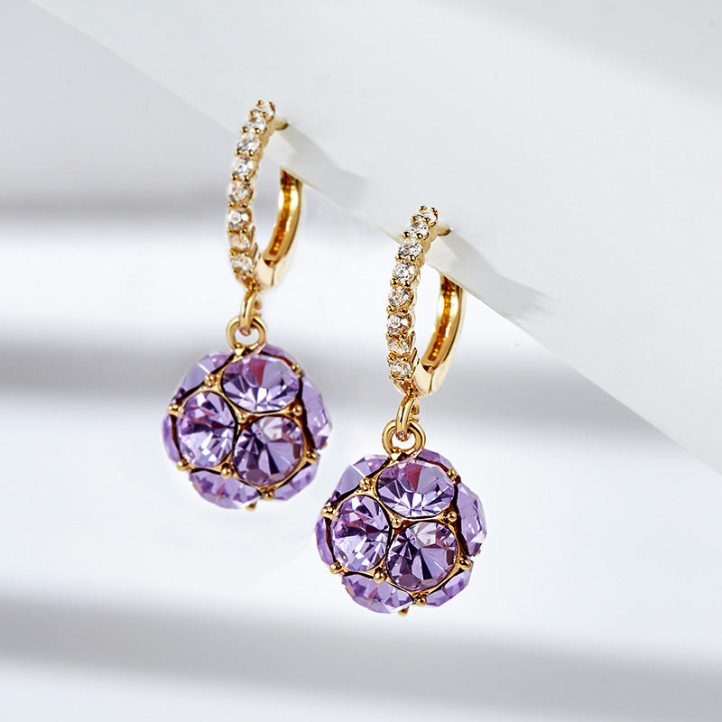 复古巴洛克合成水晶耳环